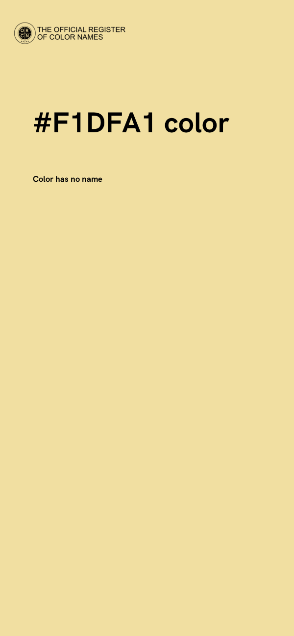 #F1DFA1 color image