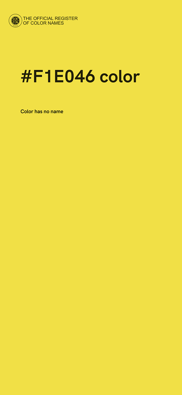 #F1E046 color image