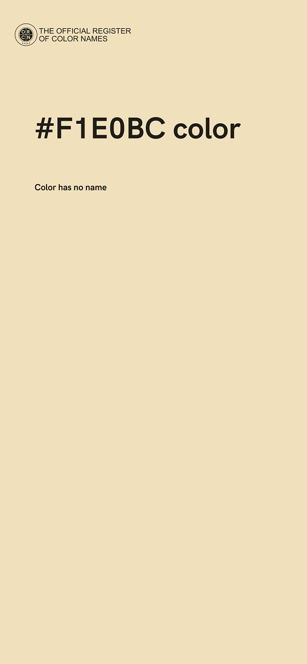 #F1E0BC color image