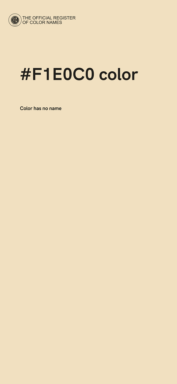 #F1E0C0 color image