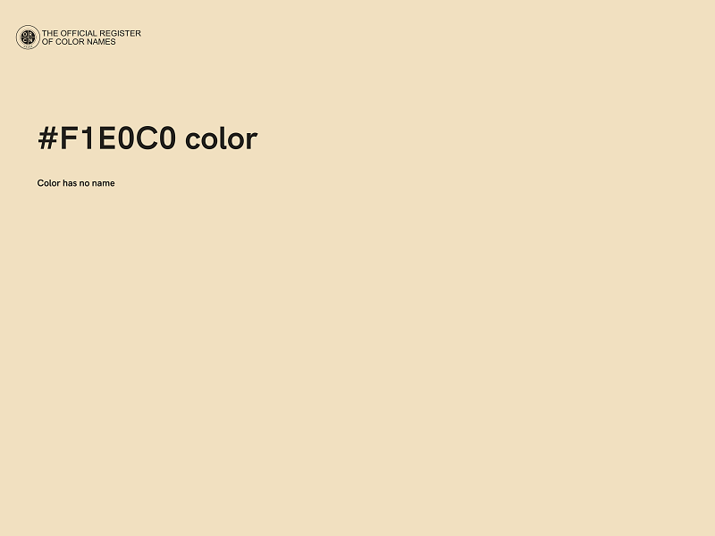 #F1E0C0 color image
