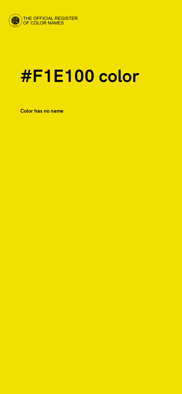 #F1E100 color image