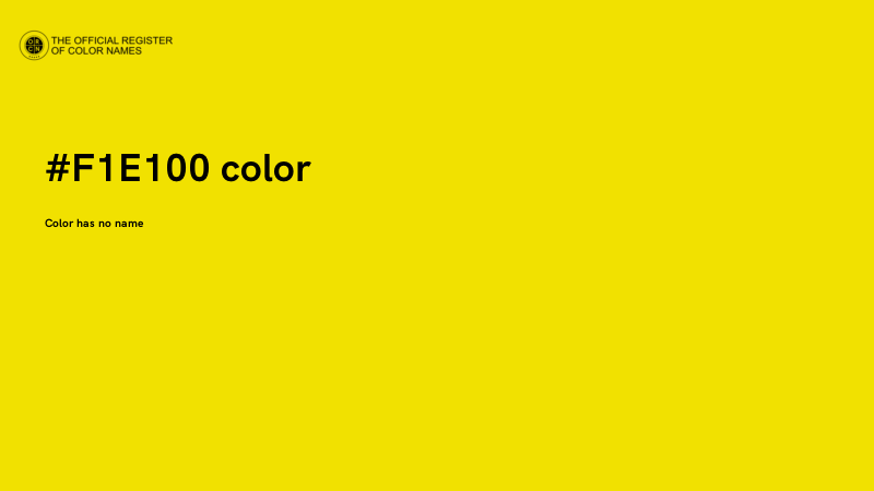 #F1E100 color image