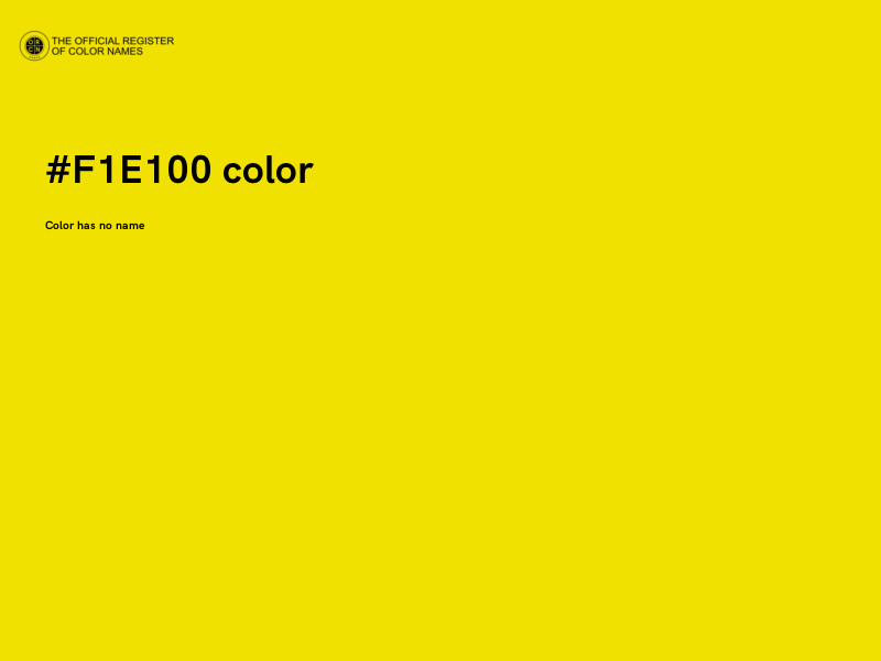 #F1E100 color image