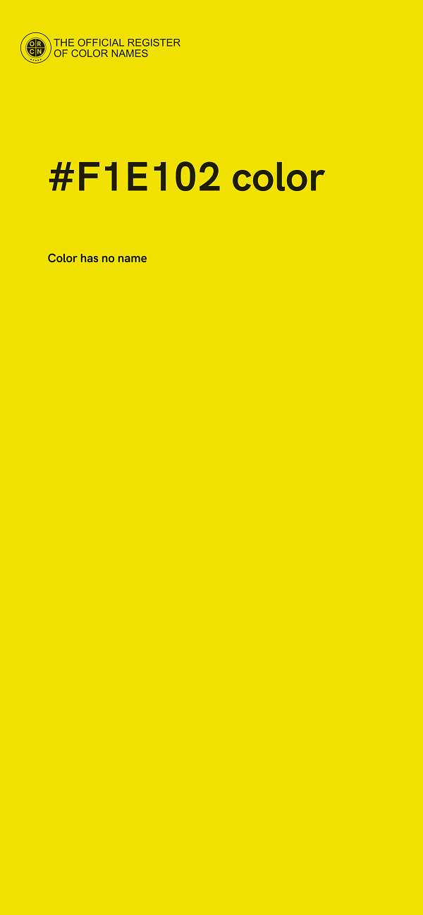 #F1E102 color image