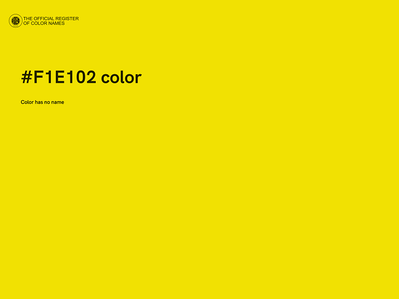 #F1E102 color image