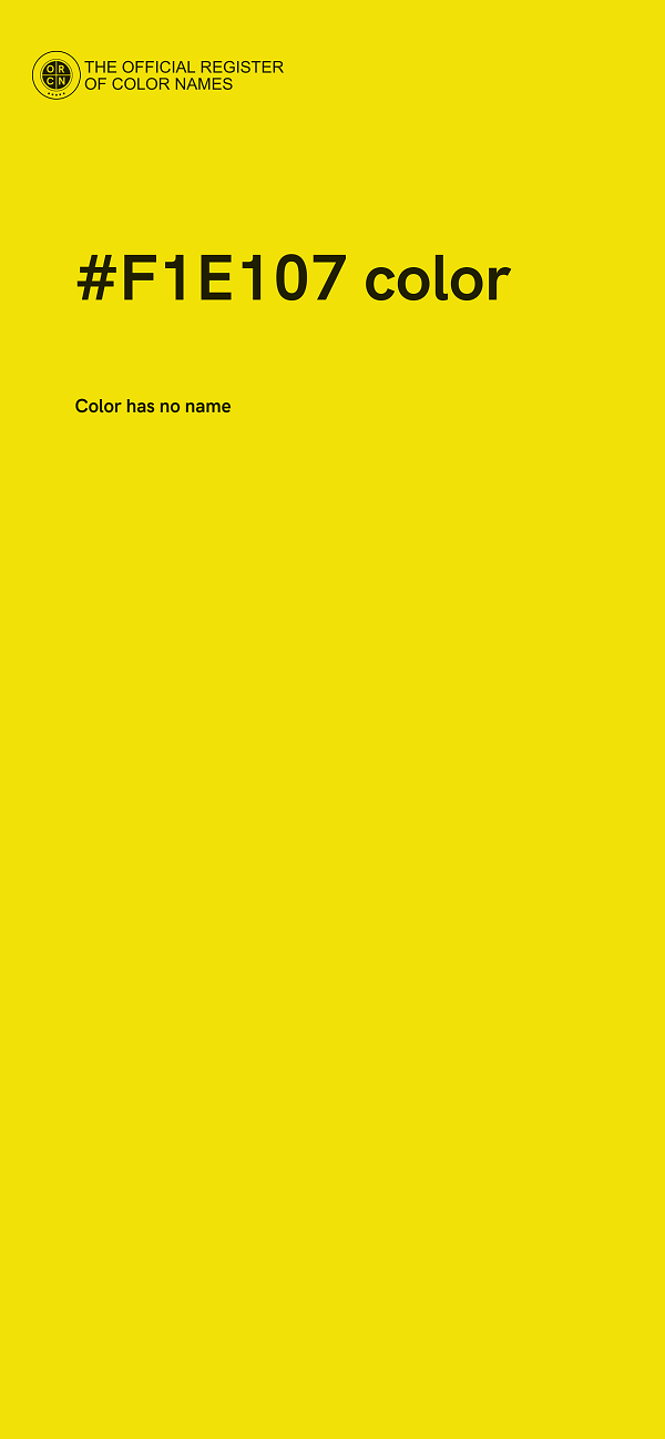 #F1E107 color image