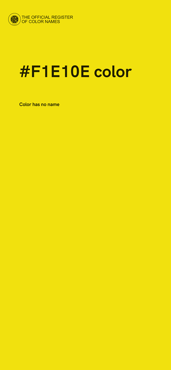 #F1E10E color image