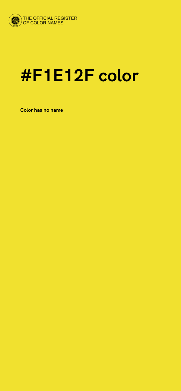 #F1E12F color image