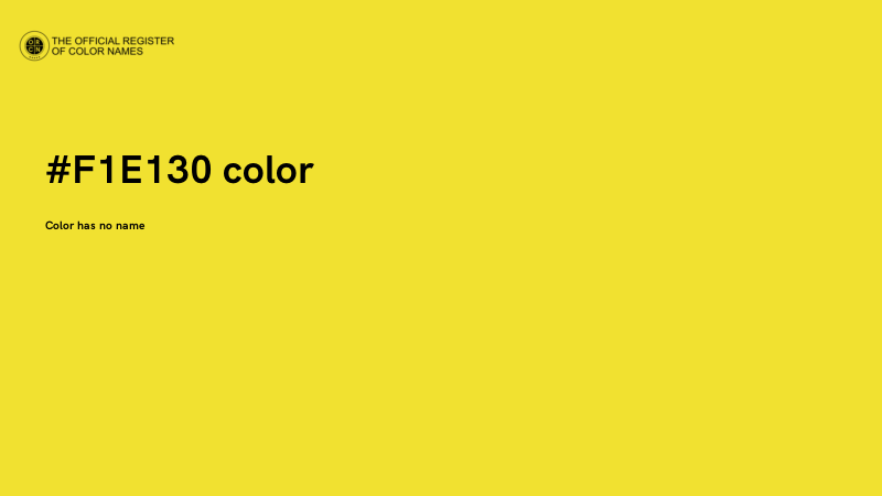 #F1E130 color image