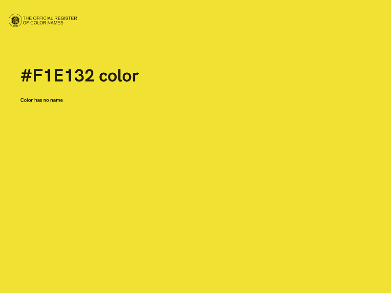 #F1E132 color image