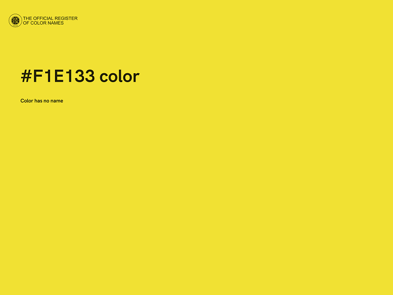 #F1E133 color image