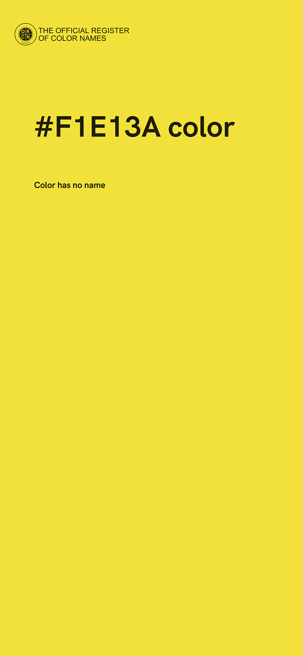 #F1E13A color image