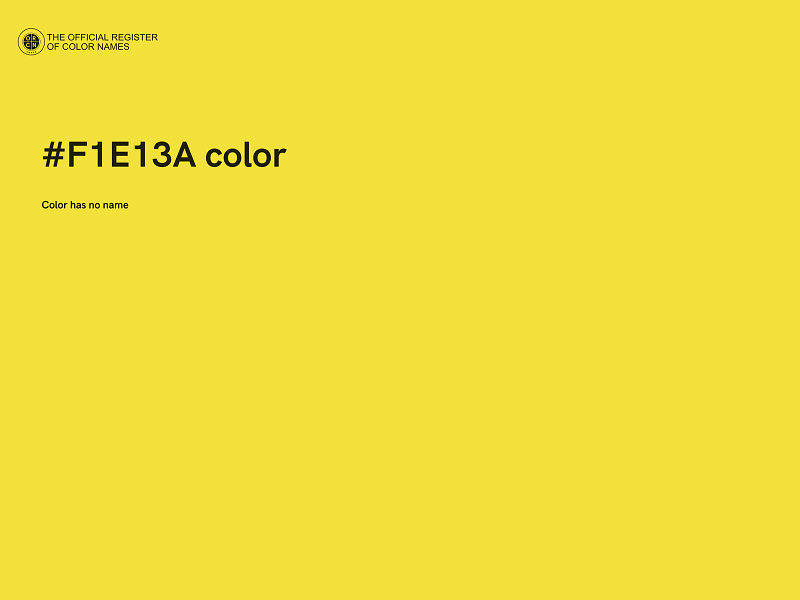 #F1E13A color image