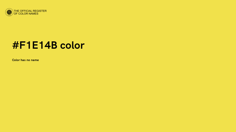 #F1E14B color image