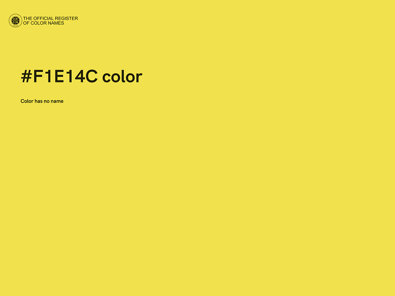 #F1E14C color image