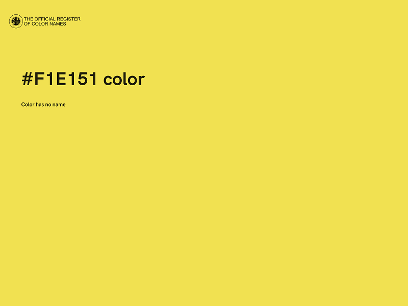 #F1E151 color image