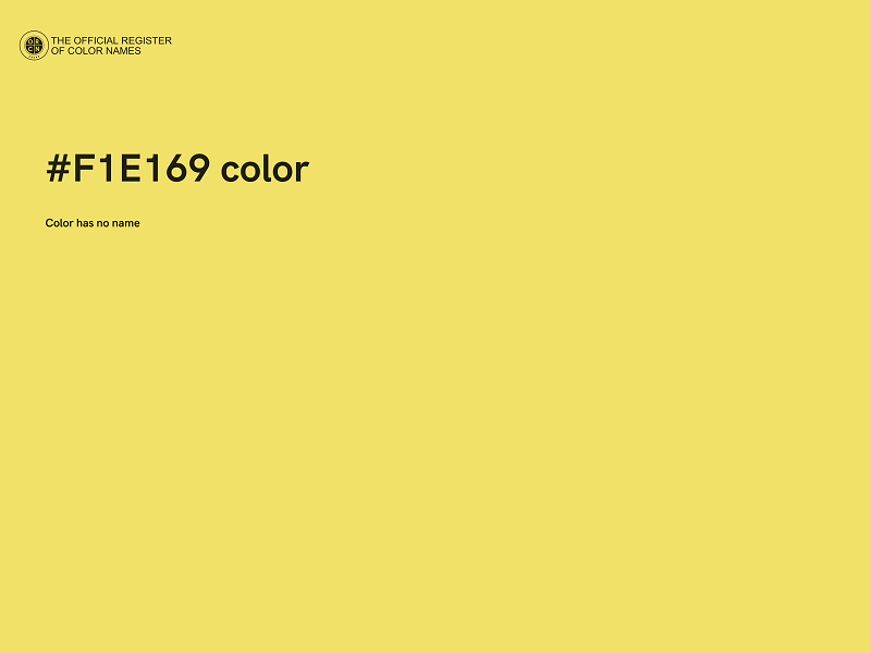 #F1E169 color image