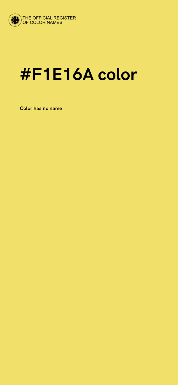 #F1E16A color image
