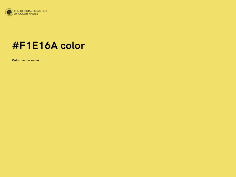 #F1E16A color image