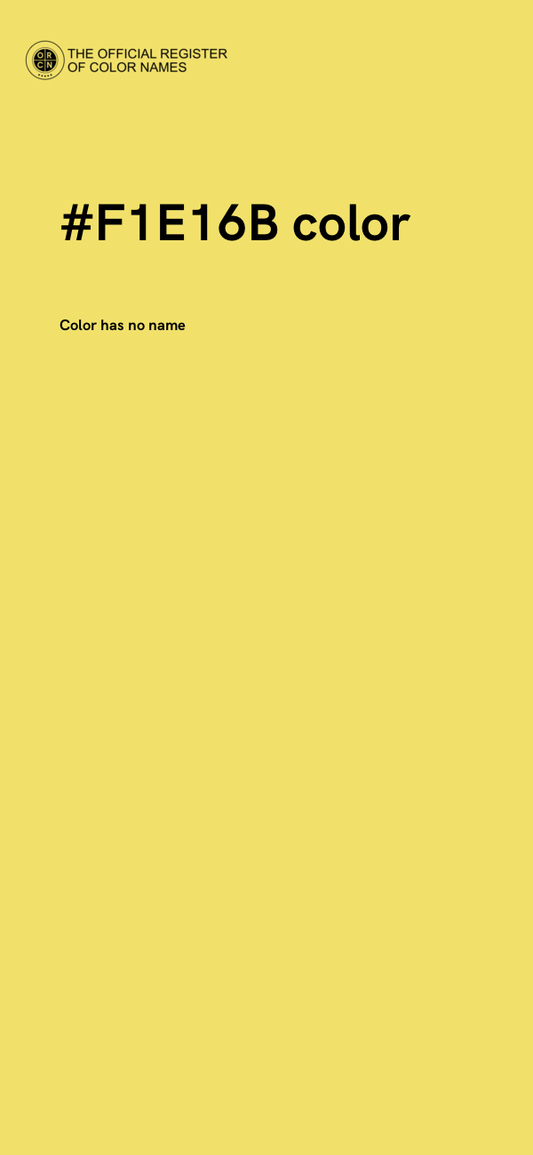 #F1E16B color image