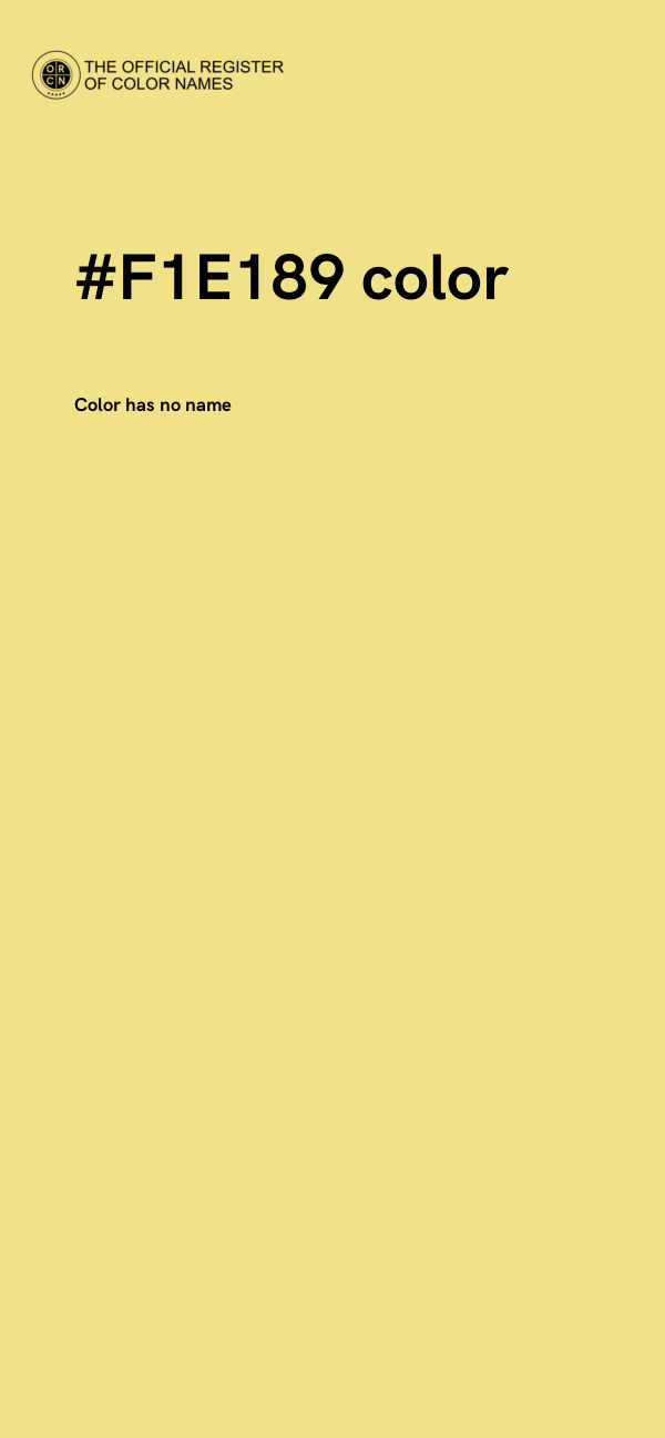 #F1E189 color image