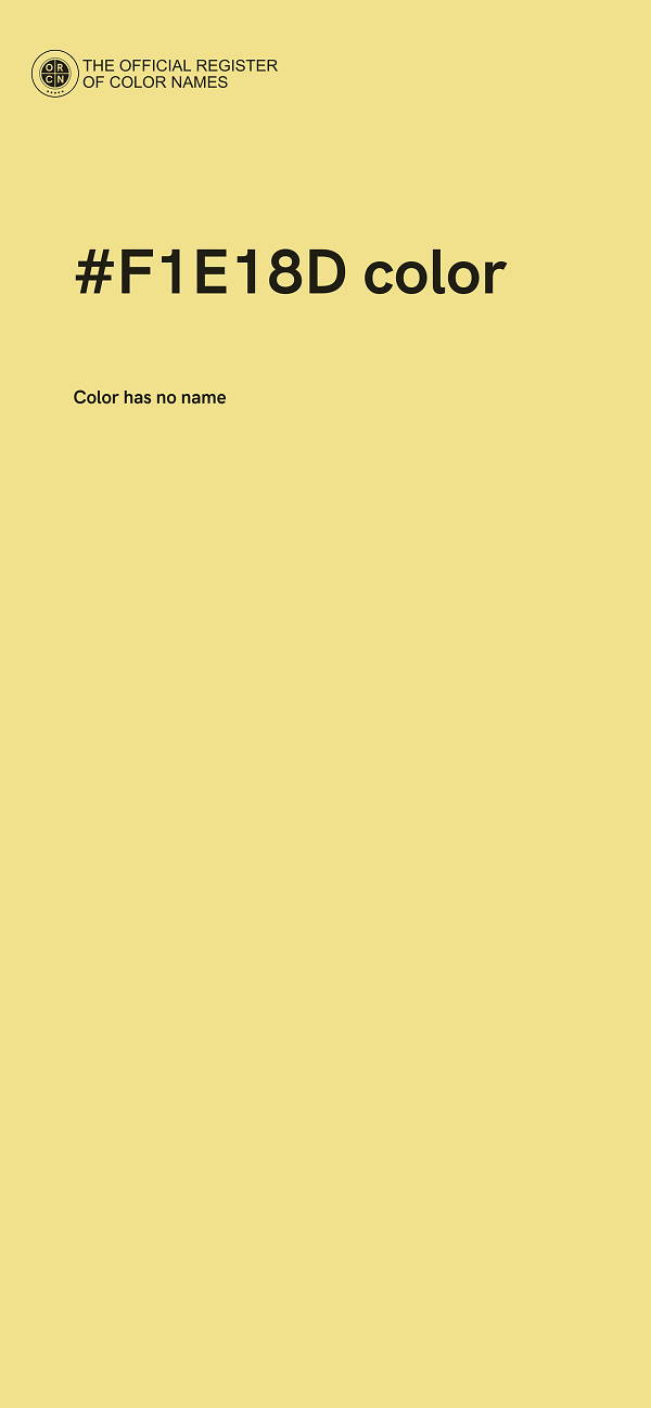 #F1E18D color image