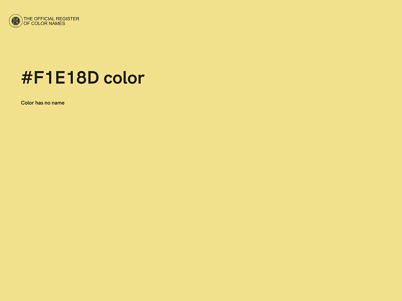 #F1E18D color image