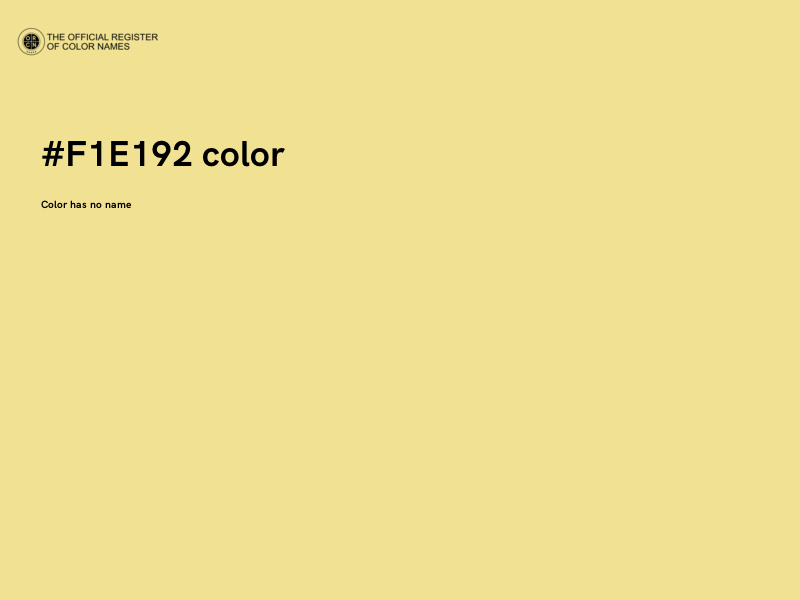 #F1E192 color image