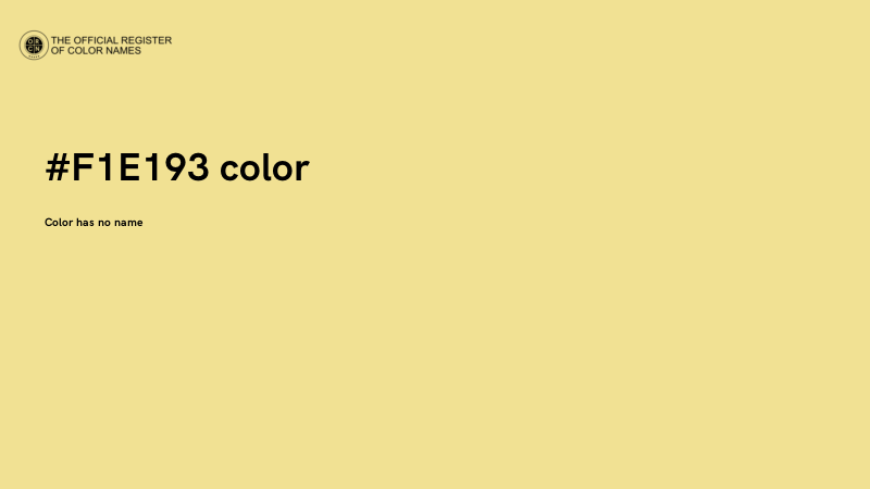 #F1E193 color image