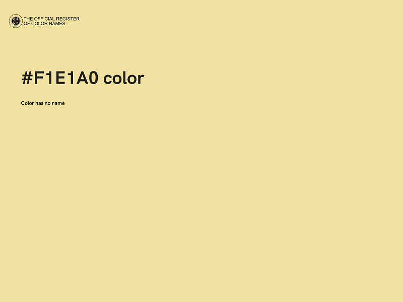 #F1E1A0 color image