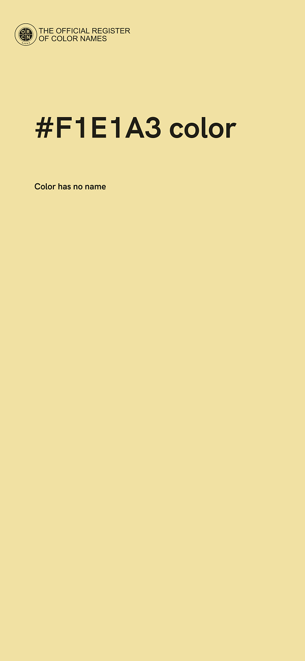 #F1E1A3 color image
