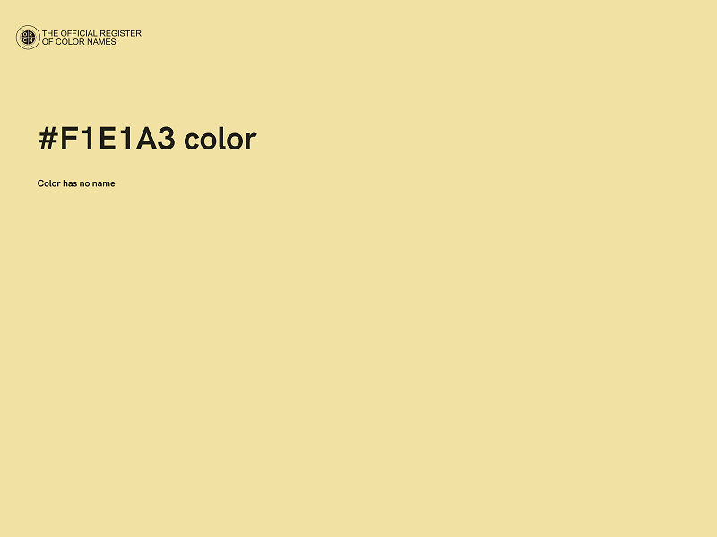 #F1E1A3 color image
