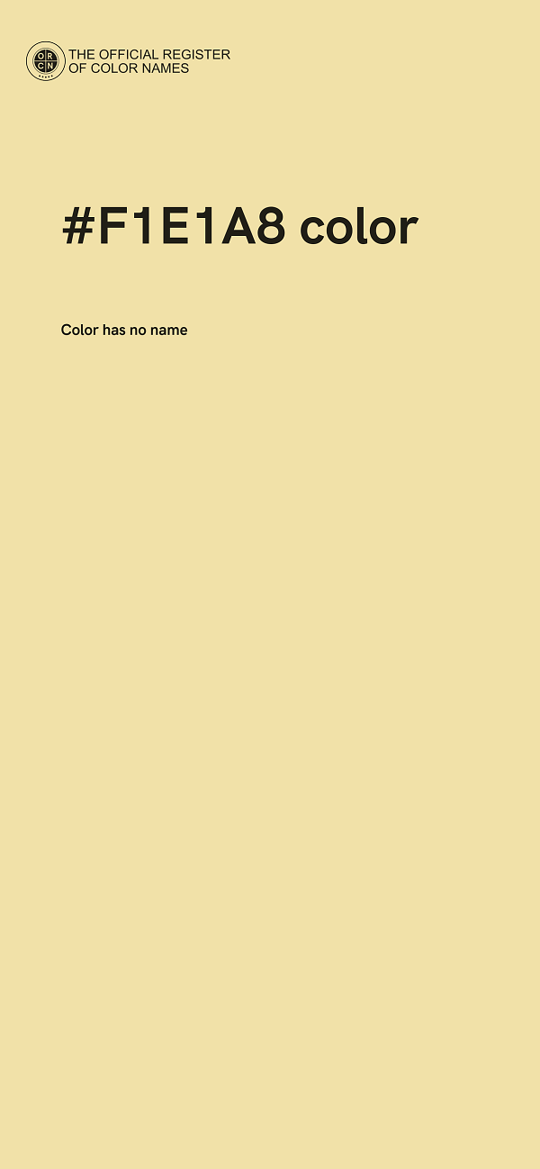 #F1E1A8 color image