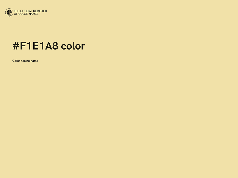 #F1E1A8 color image