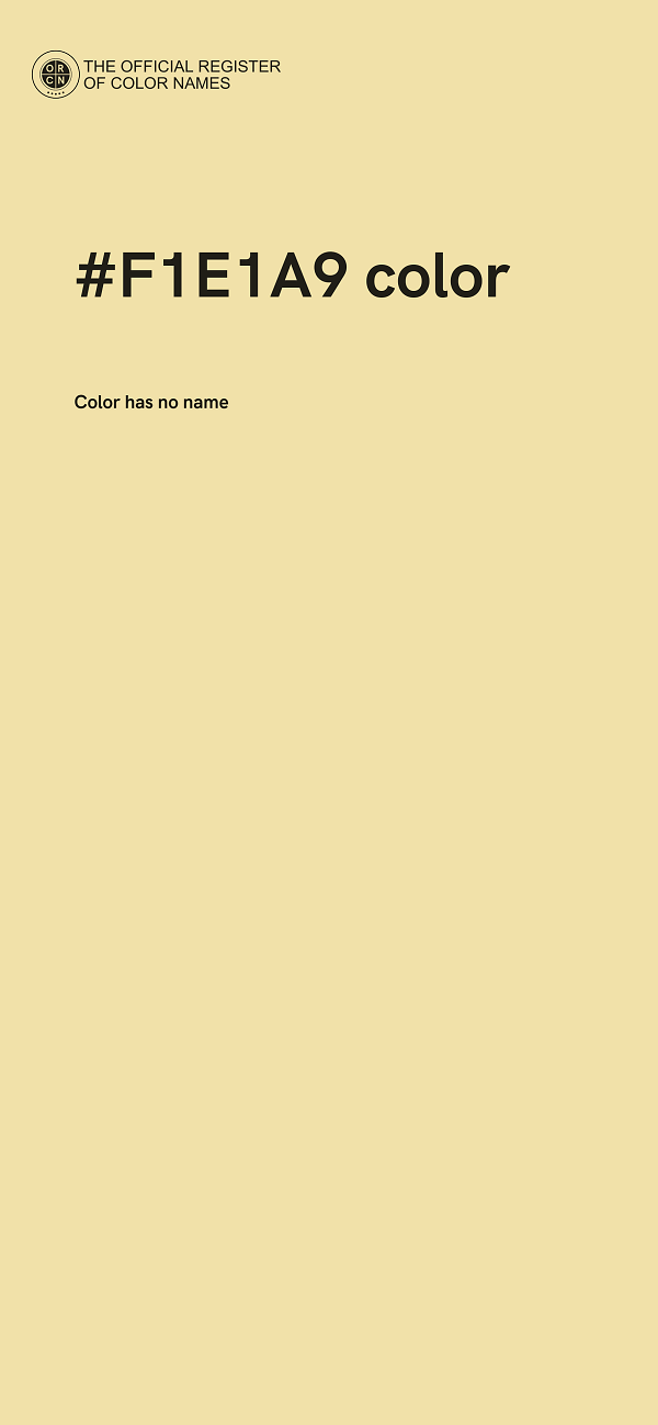 #F1E1A9 color image
