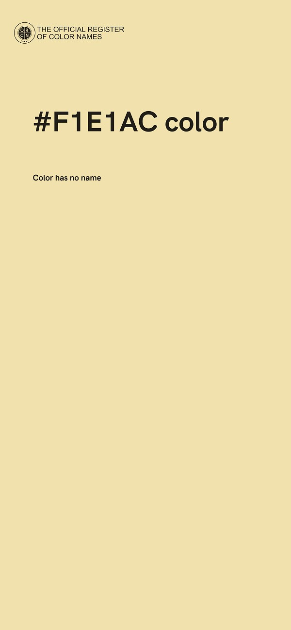 #F1E1AC color image