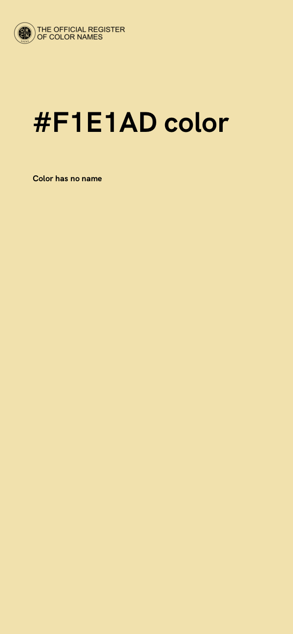 #F1E1AD color image