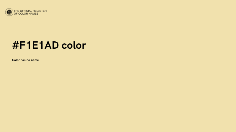 #F1E1AD color image