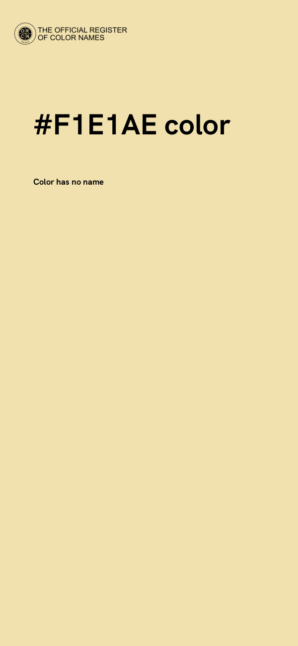 #F1E1AE color image