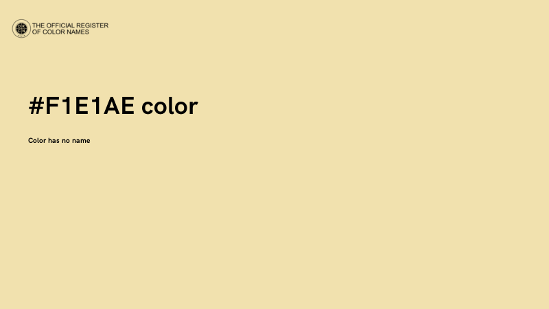 #F1E1AE color image