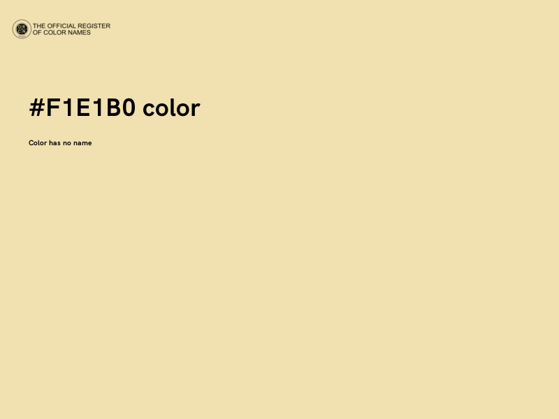 #F1E1B0 color image