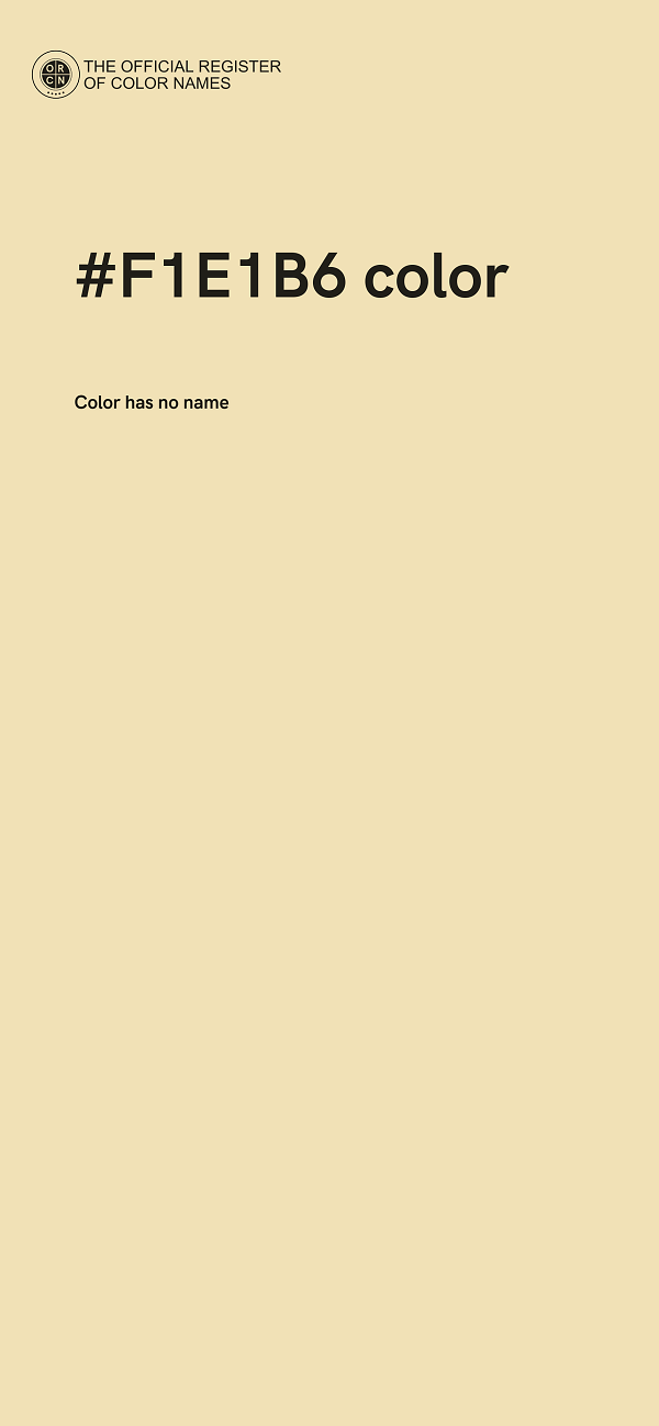 #F1E1B6 color image