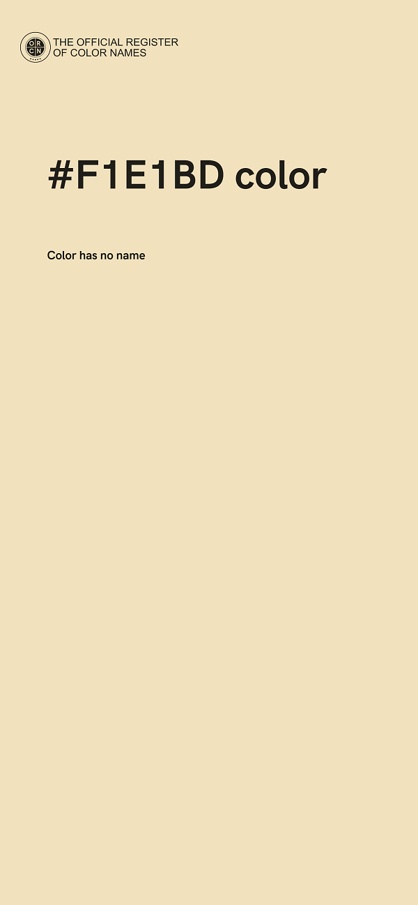 #F1E1BD color image