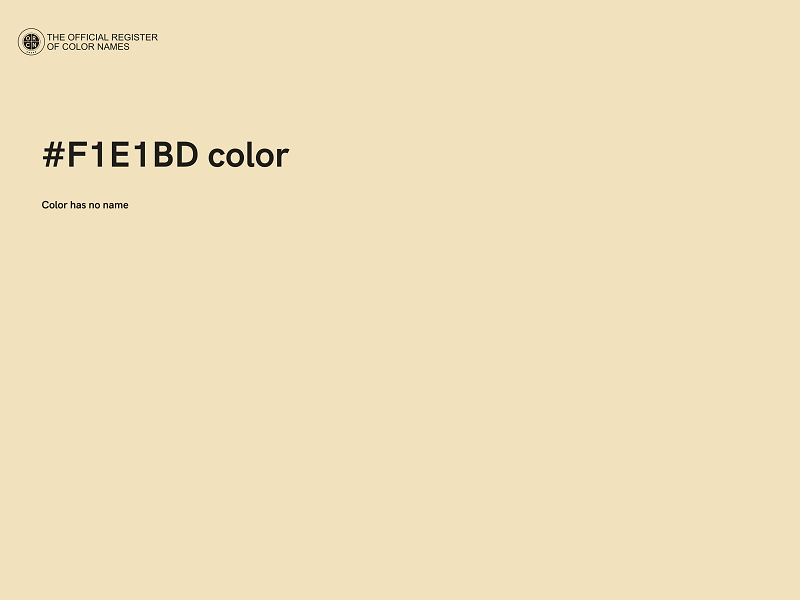 #F1E1BD color image