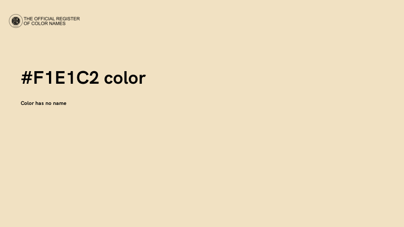 #F1E1C2 color image