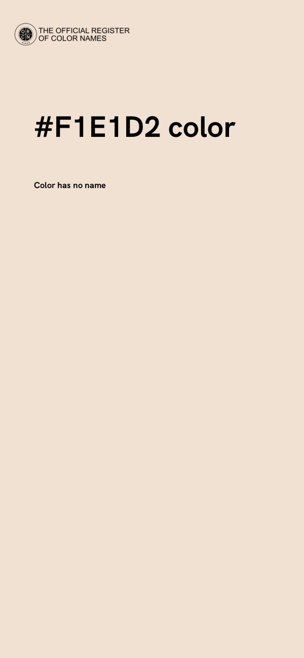 #F1E1D2 color image