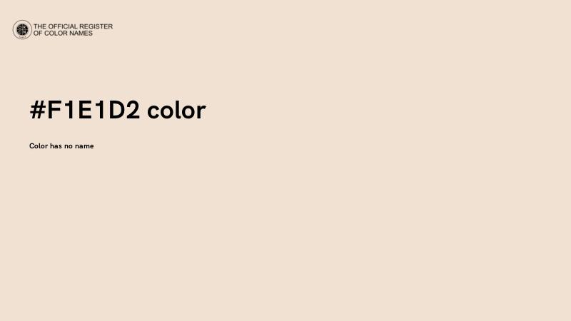 #F1E1D2 color image