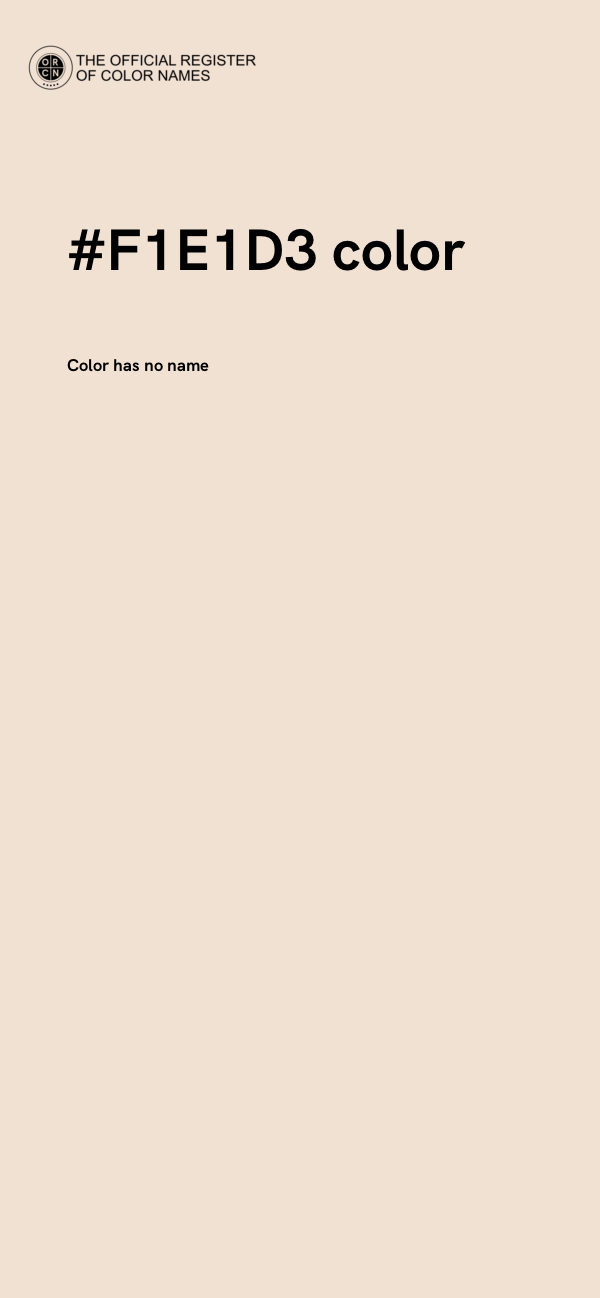 #F1E1D3 color image