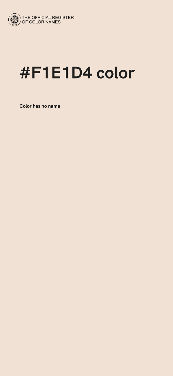 #F1E1D4 color image